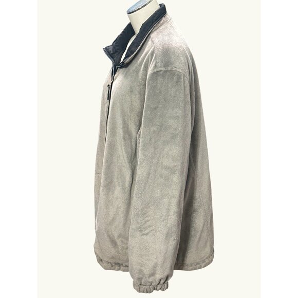 Reversible Quilted & Faux Suede Jacket With Zipper & Elastic Cuffs - Picture 2 of 9